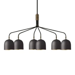Gubi Lámpara de araña Howard 6 luces 134x73 cm gunmetal