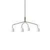 Gubi Lámpara de araña Howard 4 luces 134x103 cm blanco/gunmetal