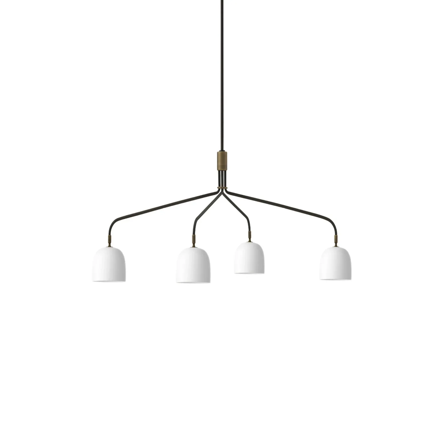 Gubi Lámpara de araña Howard 4 luces 134x103 cm blanco/gunmetal