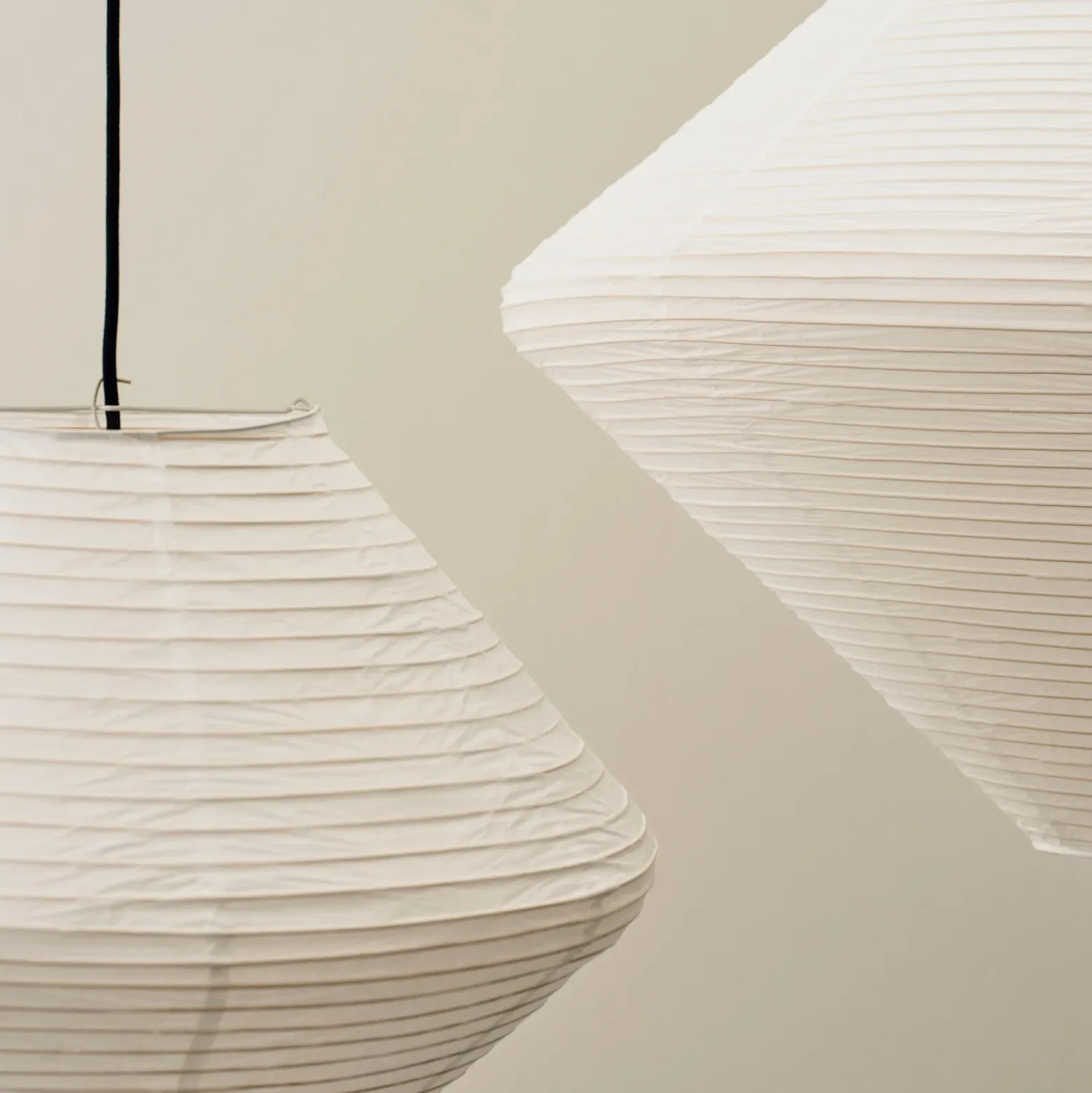 HAY Pantalla de lámpara Diamond, Ø 60 cm, blanca, papel/bambú