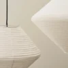 HAY Pantalla de lámpara Diamond, Ø50 cm, blanca, papel/bambú