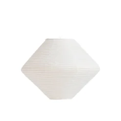 HAY Pantalla de lámpara Diamond, Ø50 cm, blanca, papel/bambú