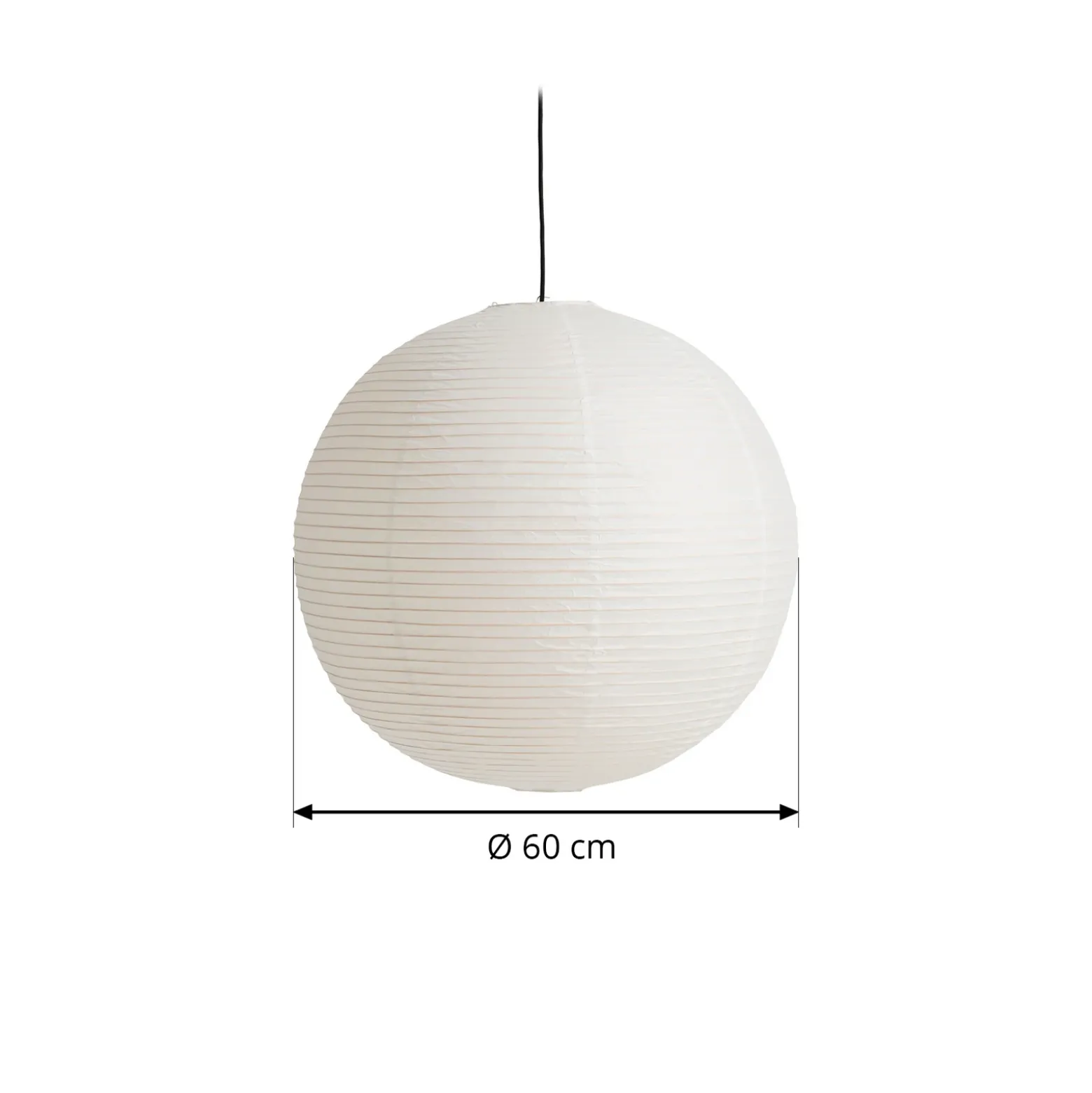 HAY Pantalla de lámpara Paper Shade, Ø 60 cm, blanca – sin juego de cables