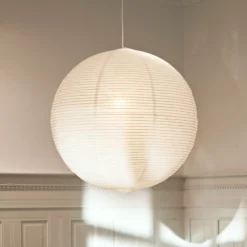 HAY Pantalla de lámpara Paper Shade, Ø 50 cm, blanca – sin juego de cables
