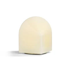 HAY Parade Lámpara de mesa LED concha blanca altura 16 cm