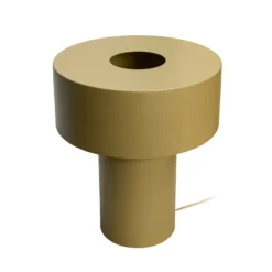 Hübsch Lámpara de mesa Aki, caqui, hierro, E27, altura 37 cm