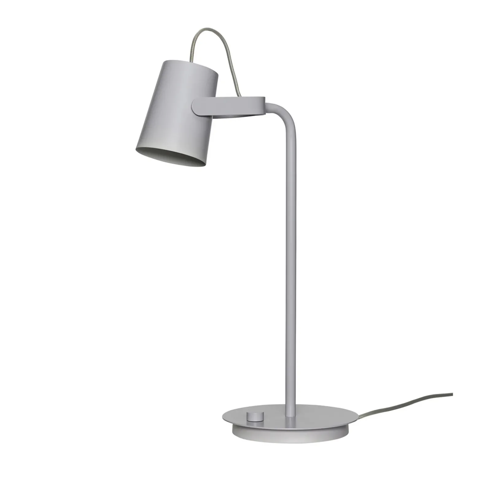 Hübsch Lámpara de mesa Ardent, gris claro, hierro, E14, altura 54 cm