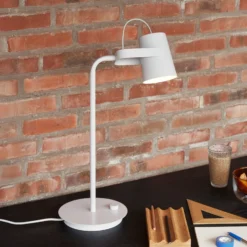 Hübsch Lámpara de mesa Ardent, gris claro, hierro, E14, altura 54 cm