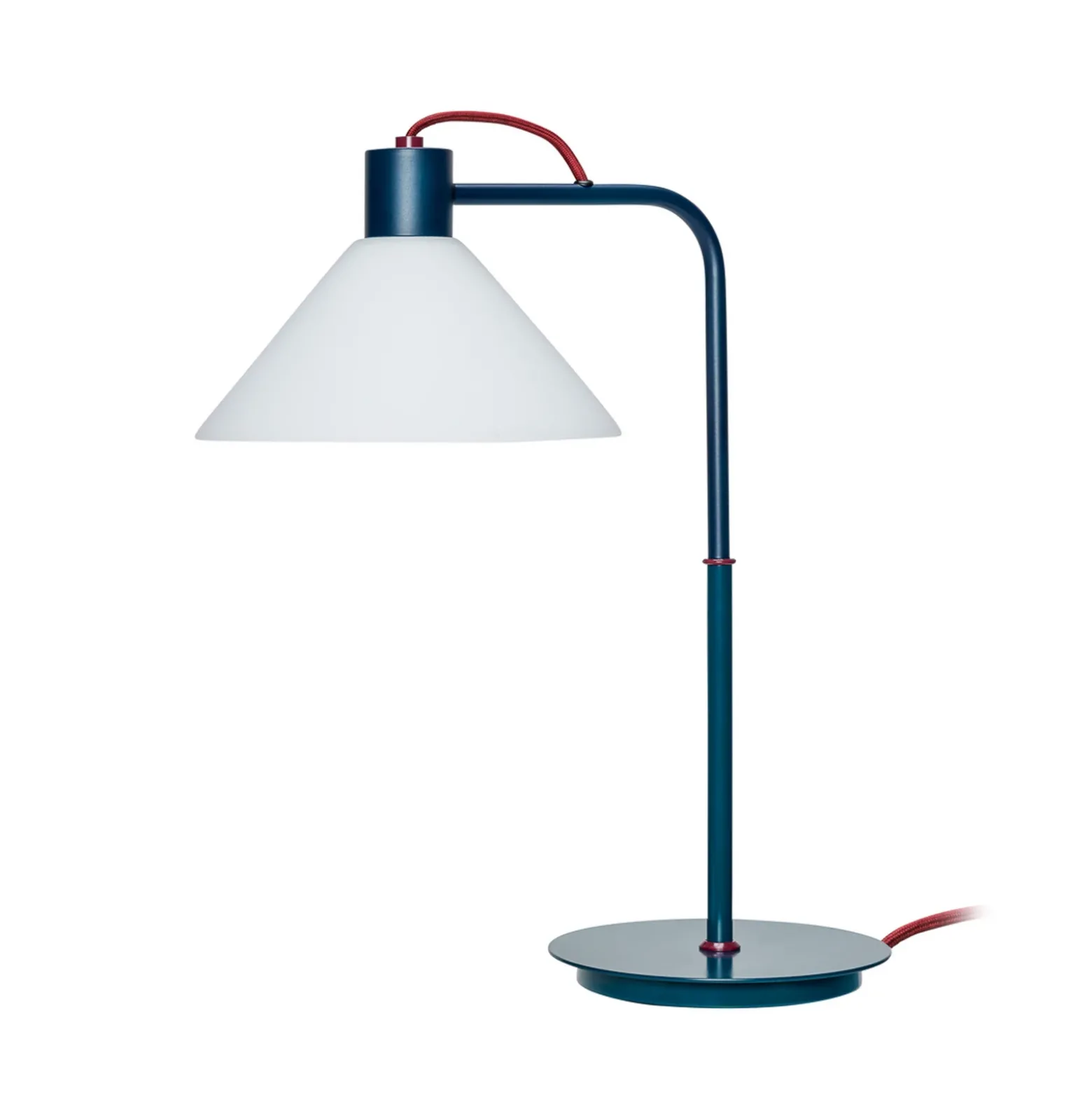 Hübsch Lámpara de mesa foco, azul, blanco, cristal, hierro, E27