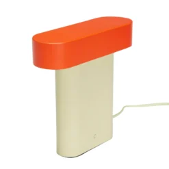 Hübsch Lámpara de mesa LED Sleek, verde claro/rojo, hierro, PC