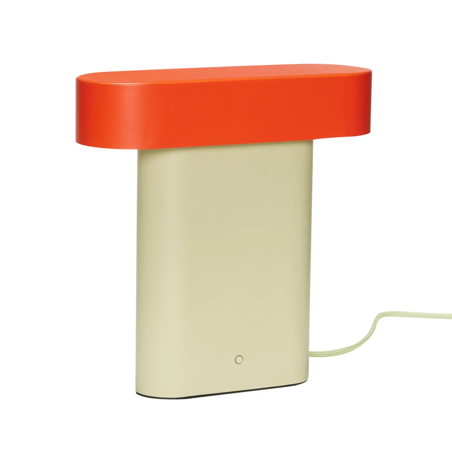 Hübsch Lámpara de mesa LED Sleek, verde claro/rojo, hierro, PC