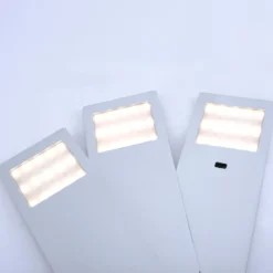 Helena lámpara de mueble LED, 19 x 7 cm, juego de 3, sensor, metal