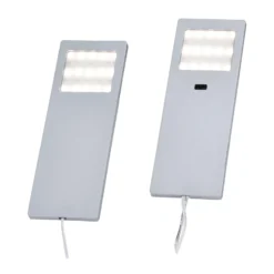 Helena lámpara de mueble LED, 19 x 7 cm, juego de 2, sensor, metal