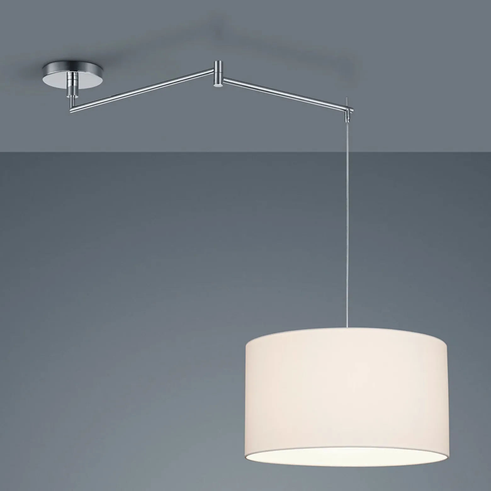 Helestra Certo colgante cilindro 1 luz blanco
