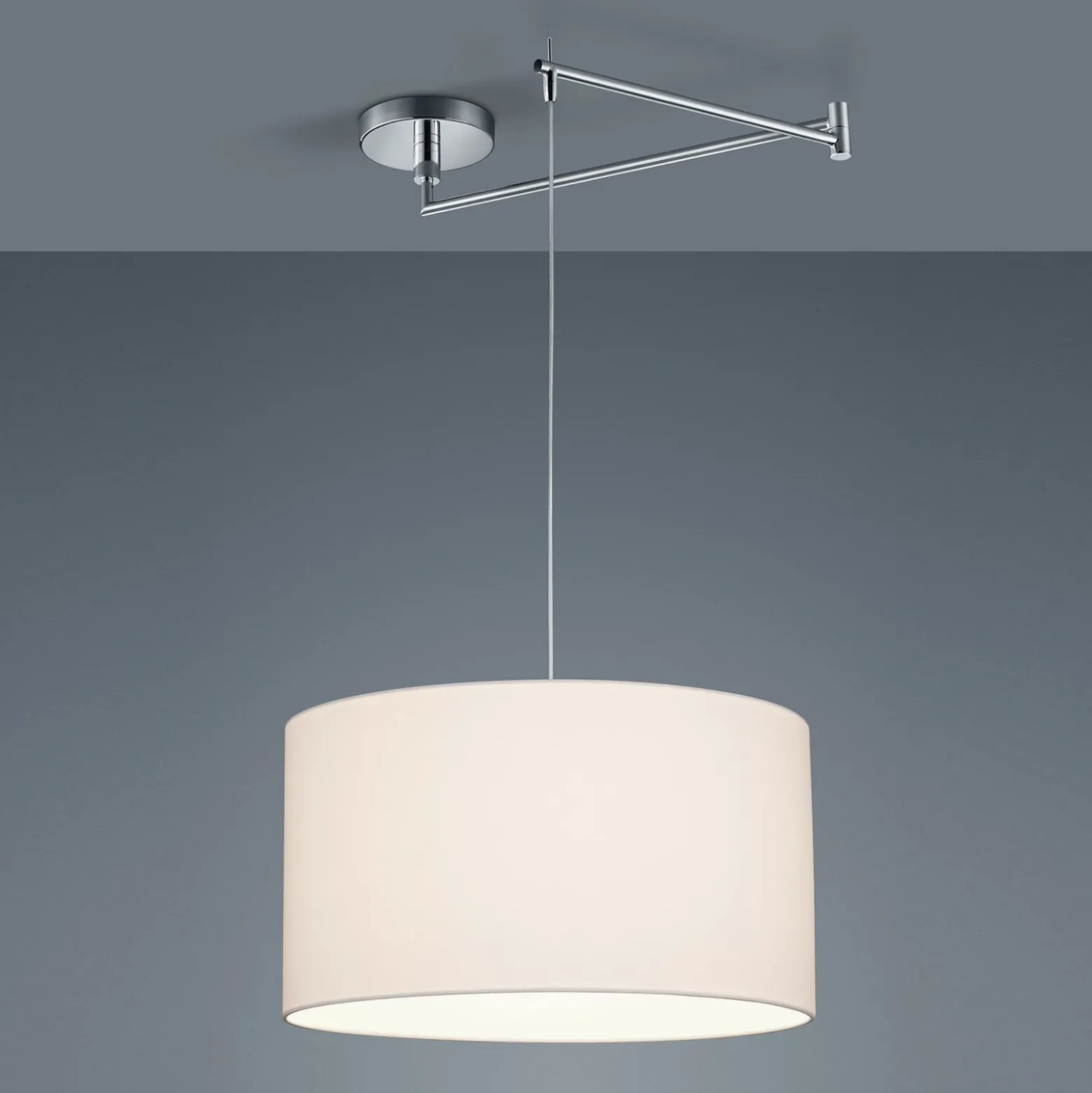 Helestra Certo colgante cilindro 1 luz blanco