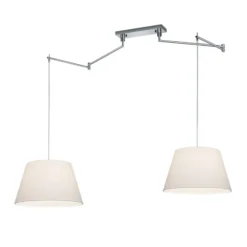 Helestra colgante Certo cónico 2 luces blanco