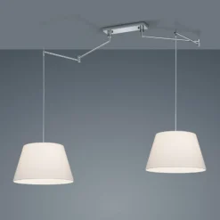 Helestra colgante Certo cónico 2 luces blanco