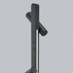 Helestra Coni lámpara pie LED 2 focos 160cm negro