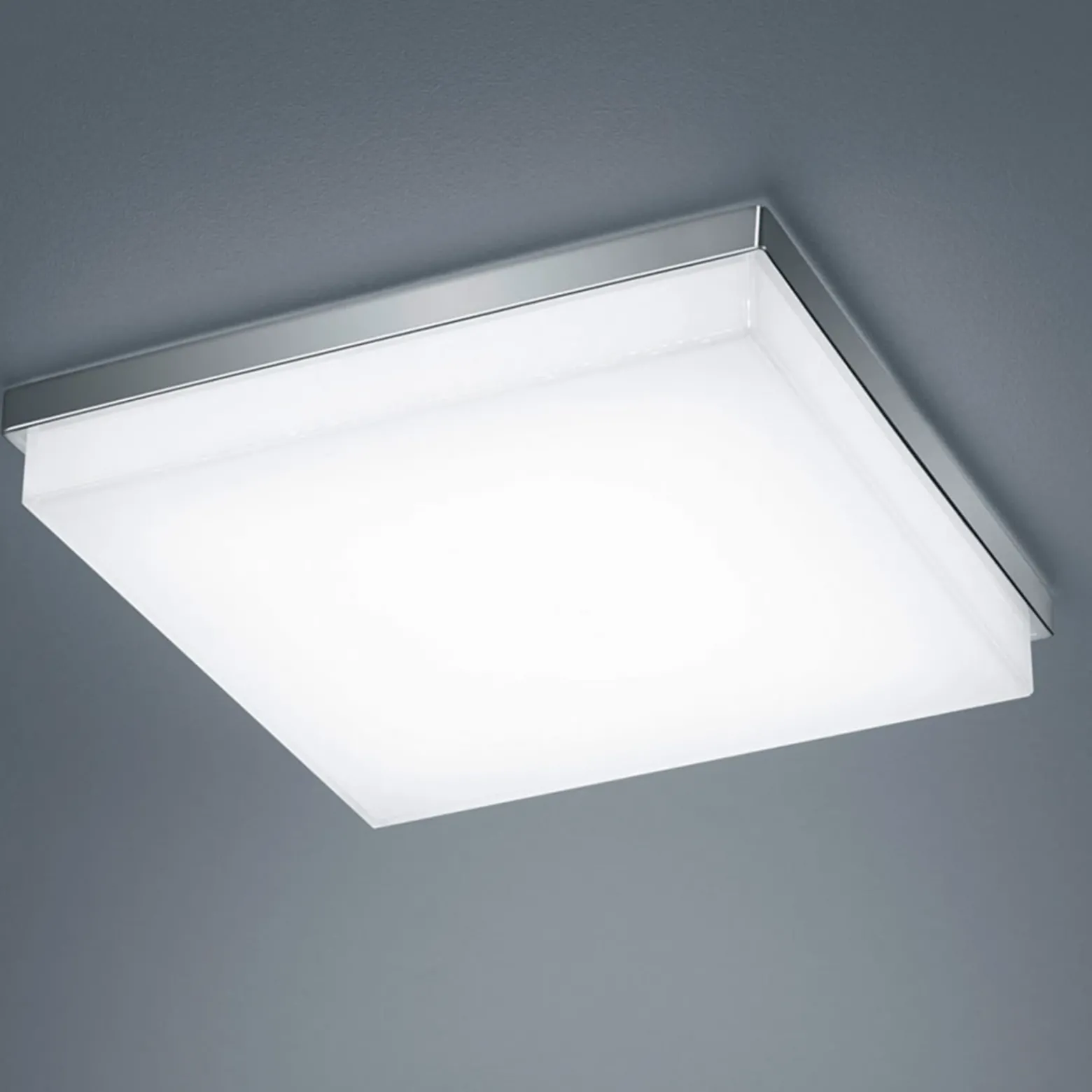 Helestra Cosi lámpara LED techo cromo 31,5x31,5 cm