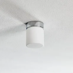 Helestra Keto plafón LED, cilindro, cromo