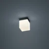 Helestra Keto plafón LED, cubo, negro
