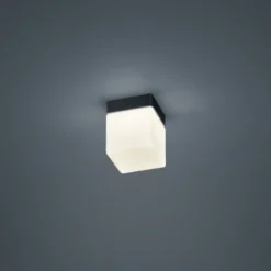 Helestra Keto plafón LED, cubo, negro