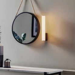Helestra Loom lámpara de espejo LED negro 30 cm