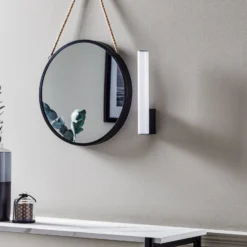 Helestra Loom lámpara de espejo LED negro 30 cm