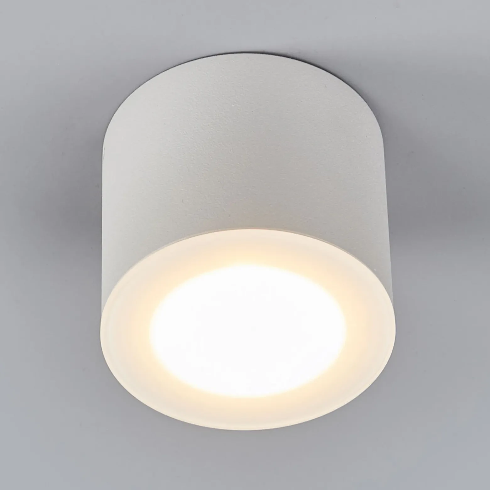 Helestra Oso foco de techo LED, redondo, blanco