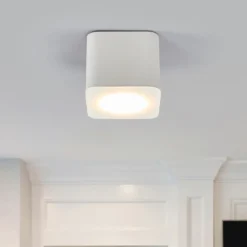 Helestra Oso foco de techo LED, angular, blanco