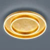 Helestra Sona plafón LED atenuable Ø60cm dorado