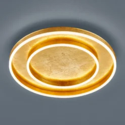 Helestra Sona plafón LED atenuable Ø60cm dorado