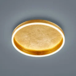 Helestra Sona plafón LED atenuable Ø40cm dorado