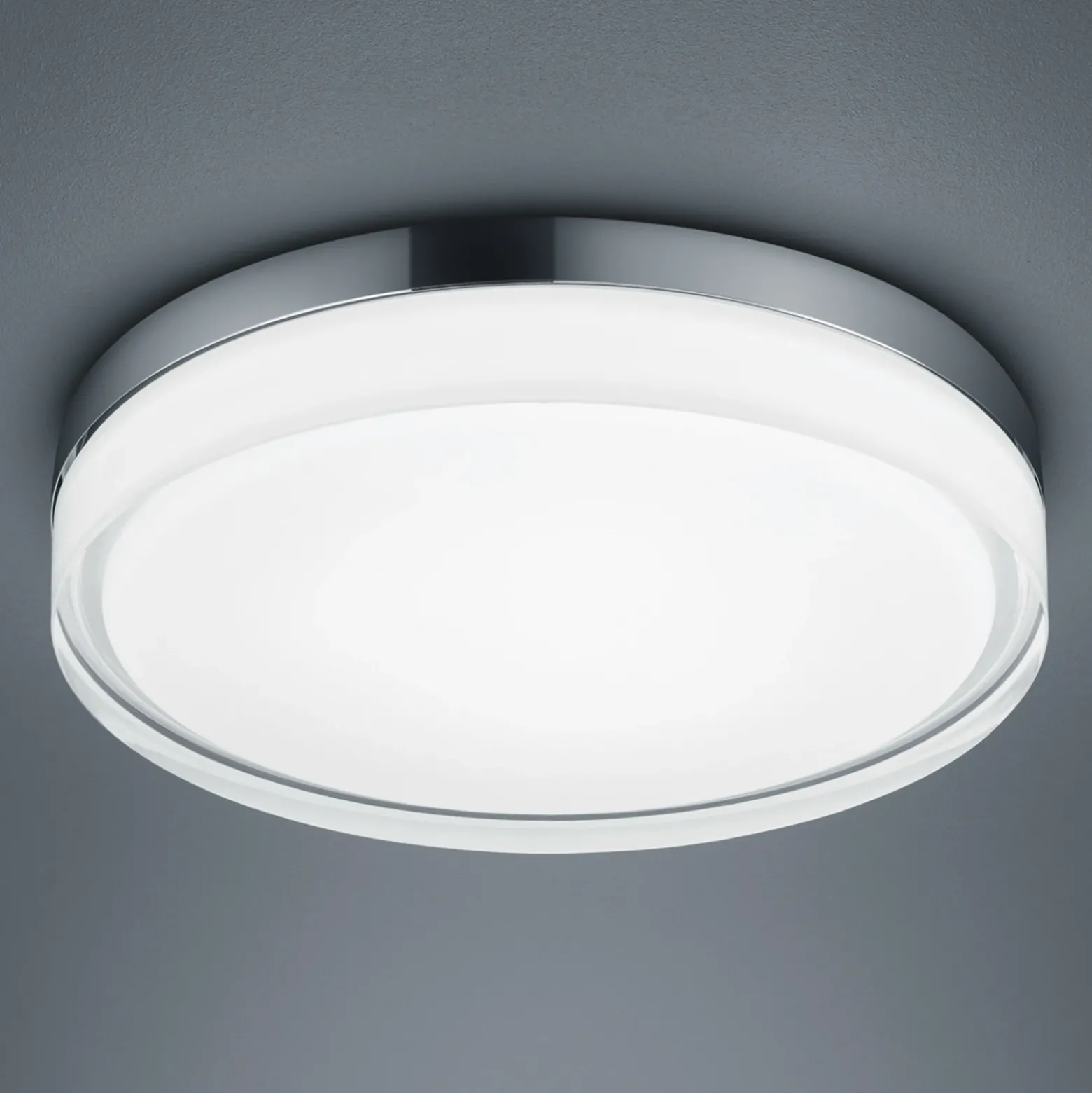 Helestra Tana Plafón LED, cromo, Ø 33 cm