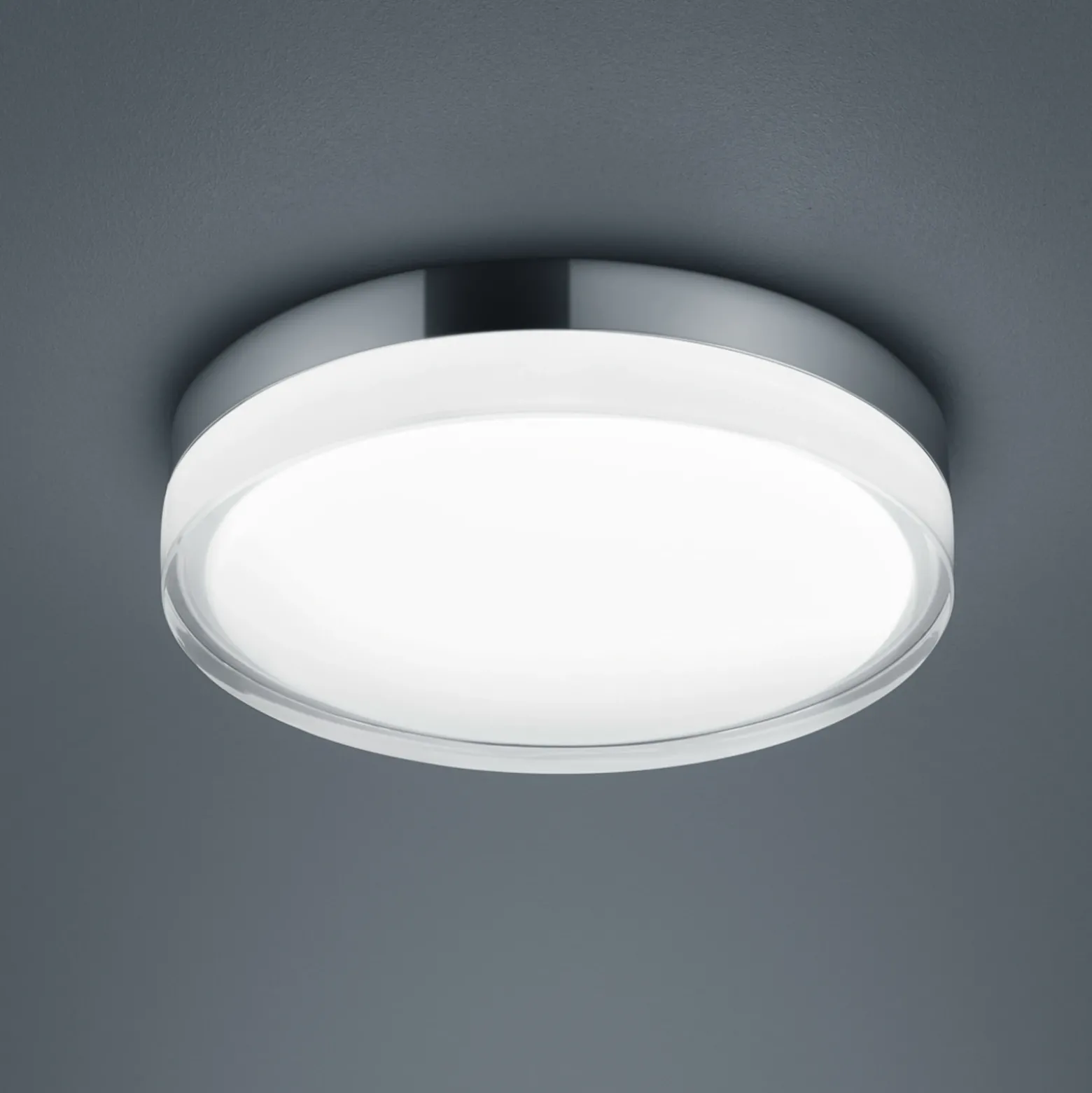 Helestra Tana Plafón LED, cromo, Ø 28 cm