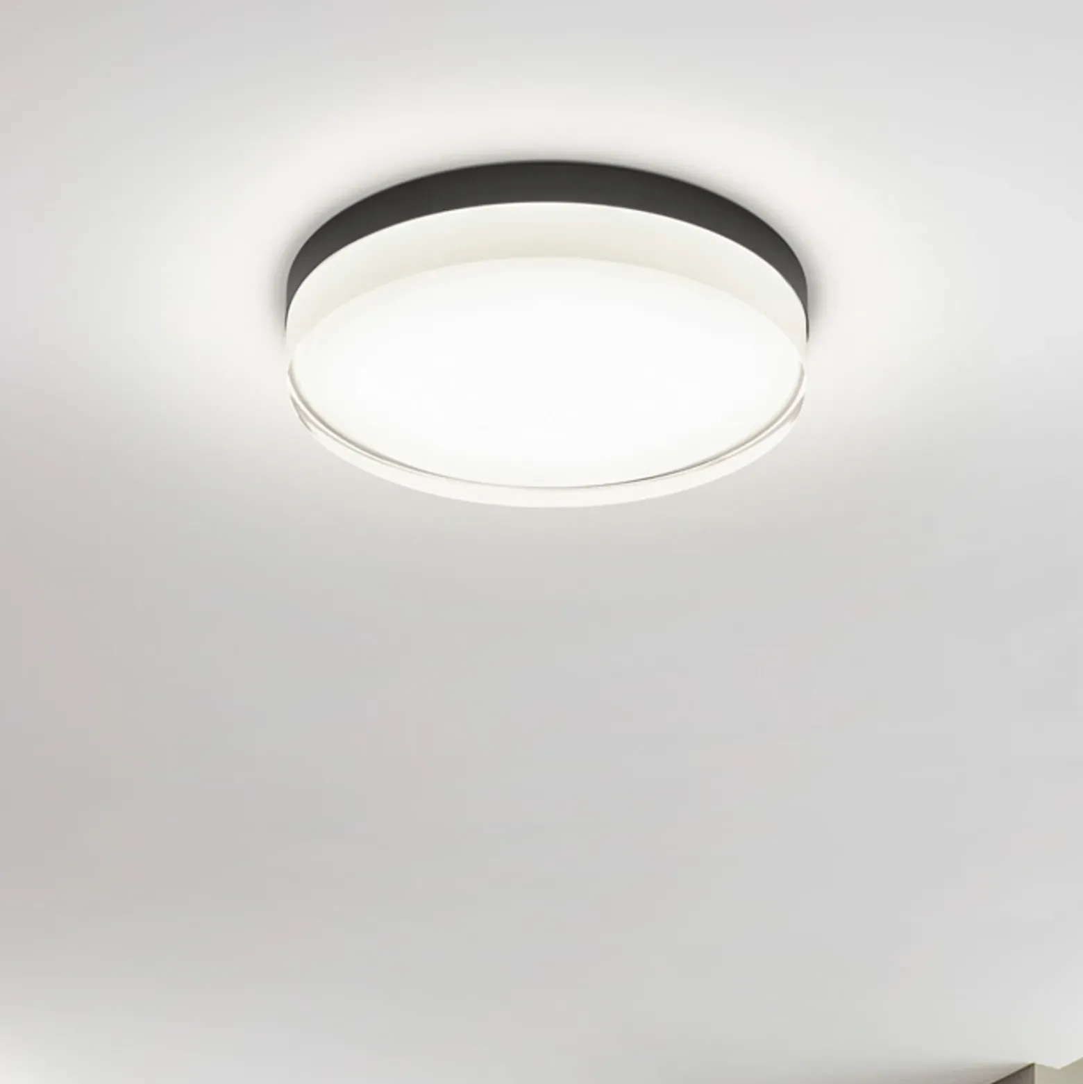 Helestra Tana Plafón LED, negro, Ø 33 cm
