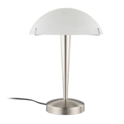 Hermosa lámpara de mesa Viola, níquel mate