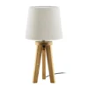 HerzBlut Elli lámpara mesa, roble engrasado/crema