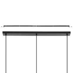 Hykeham lámpara colgante, longitud 91 cm, natural, 3 luces, bambú