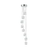 Ice Cube Lámpara colgante LED, 8 luces, cromo, cristal