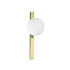 Ideal Lux aplique de pared Binomio color latón 1 luz metal vidrio
