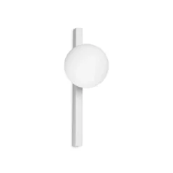Ideal Lux aplique de pared Binomio, blanco, 1 luz, metal, cristal