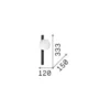 Ideal Lux aplique de pared Binomio negro, 1 luz, metal, cristal