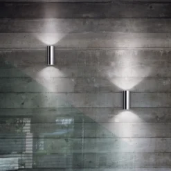 Ideal Lux aplique de pared Look, cromo, metal, 2 luces arriba/abajo