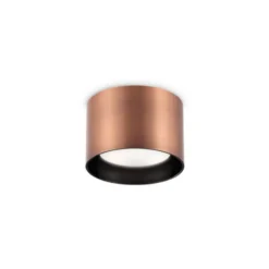 Ideal Lux downlight Spike Redondo, color cobre, aluminio, Ø 10 cm