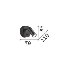 Ideal Lux Foco de pared LED Bean Redondo, blanco, metal, orientable
