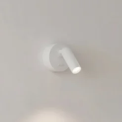 Ideal Lux Foco de pared LED Bean Redondo, blanco, metal, orientable
