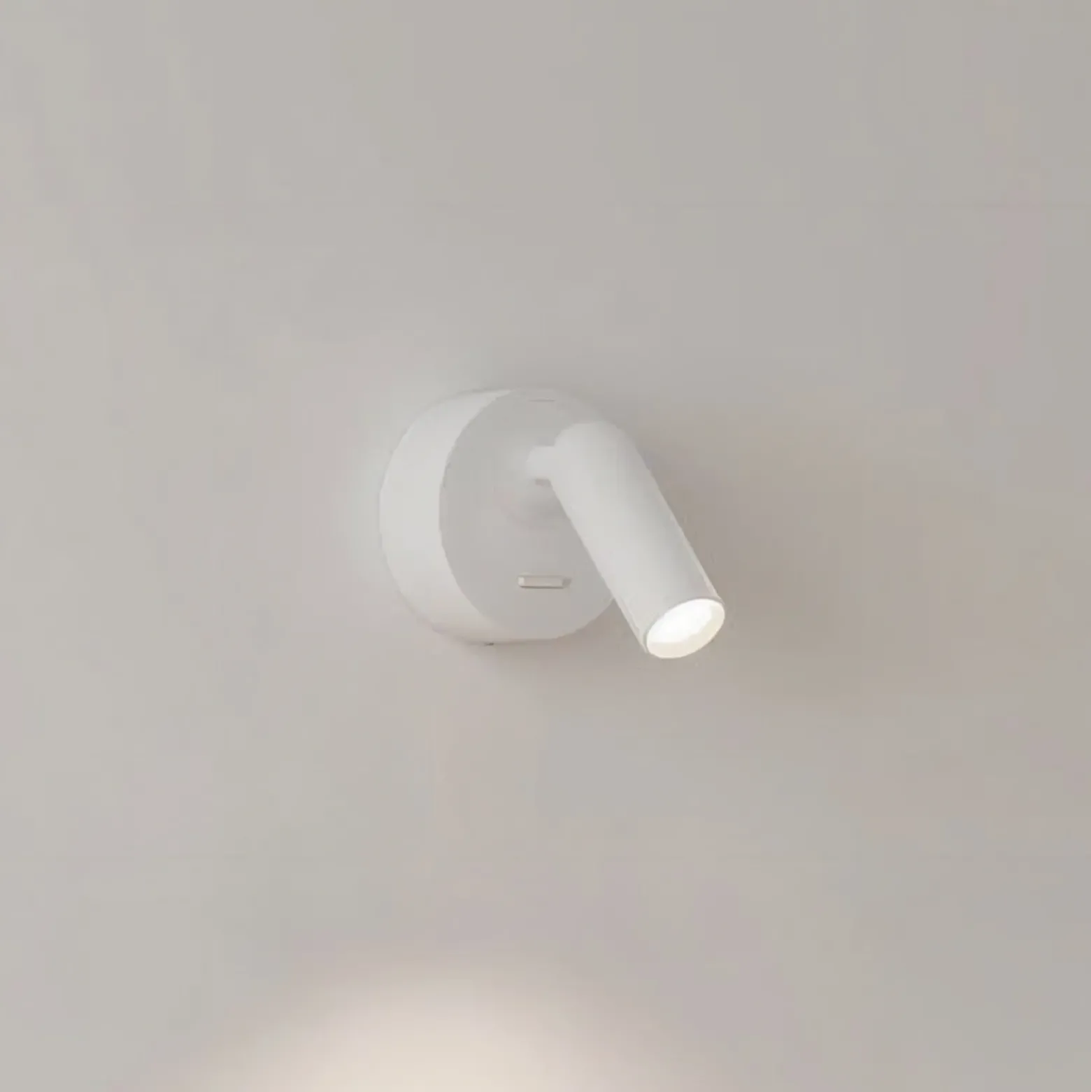 Ideal Lux Foco de pared LED Bean Redondo, blanco, metal, orientable
