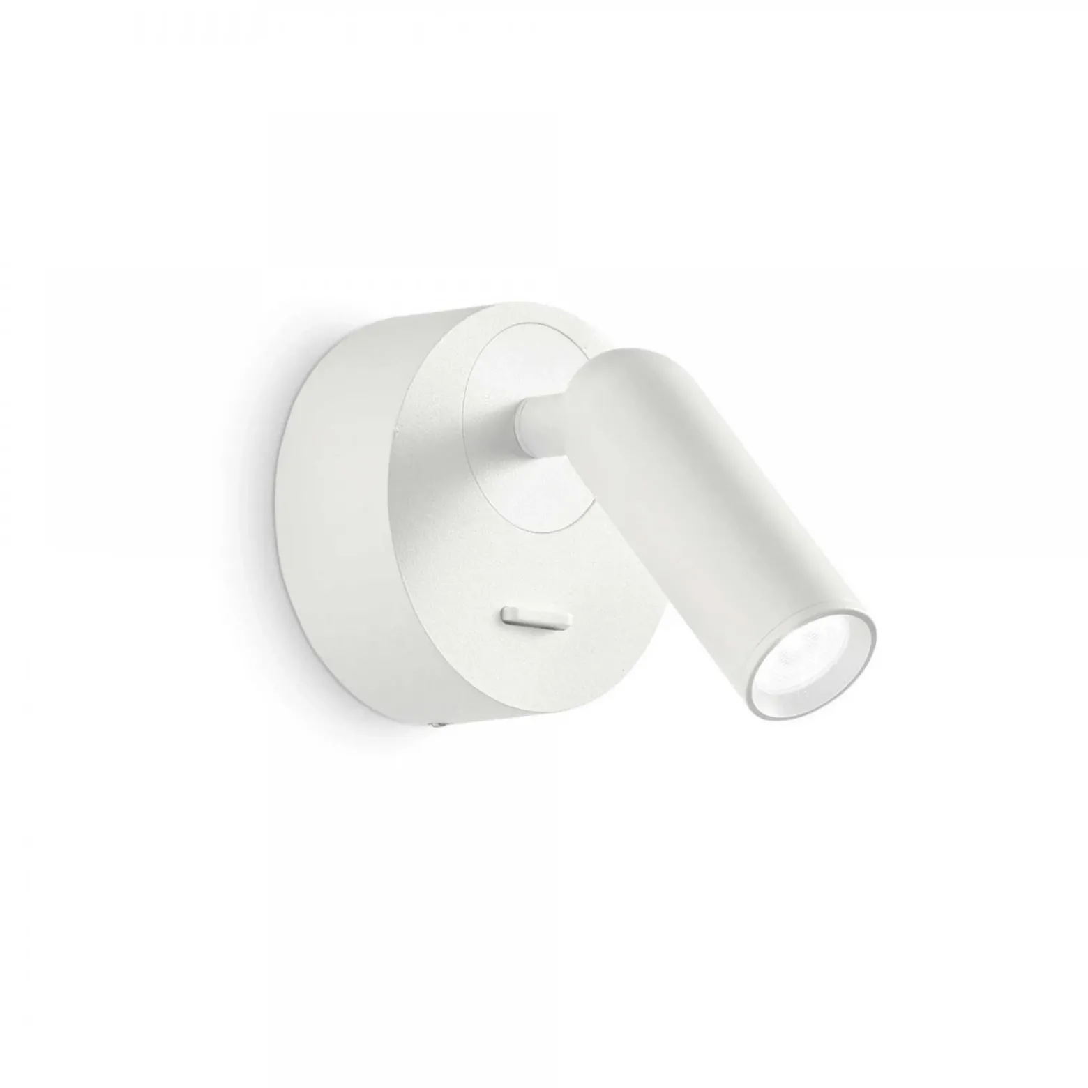 Ideal Lux Foco de pared LED Bean Redondo, blanco, metal, orientable