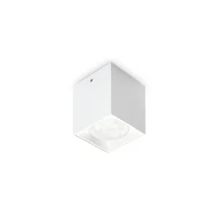 Ideal Lux LED downlight Dot Square, blanco, aluminio, 3.000 K